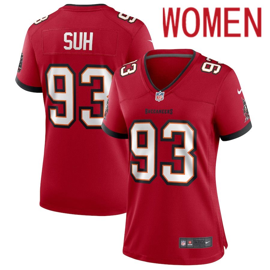 Women Tampa Bay Buccaneers #93 Ndamukong Suh Nike Red Game NFL Jersey->women nfl jersey->Women Jersey